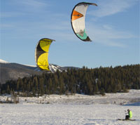 Reno cross-country kite skiing, Sierra Adventures, Nevada, NV